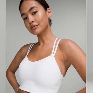 Like a Cloud Long-Line Bra *Ribbed SE* Size 8 white